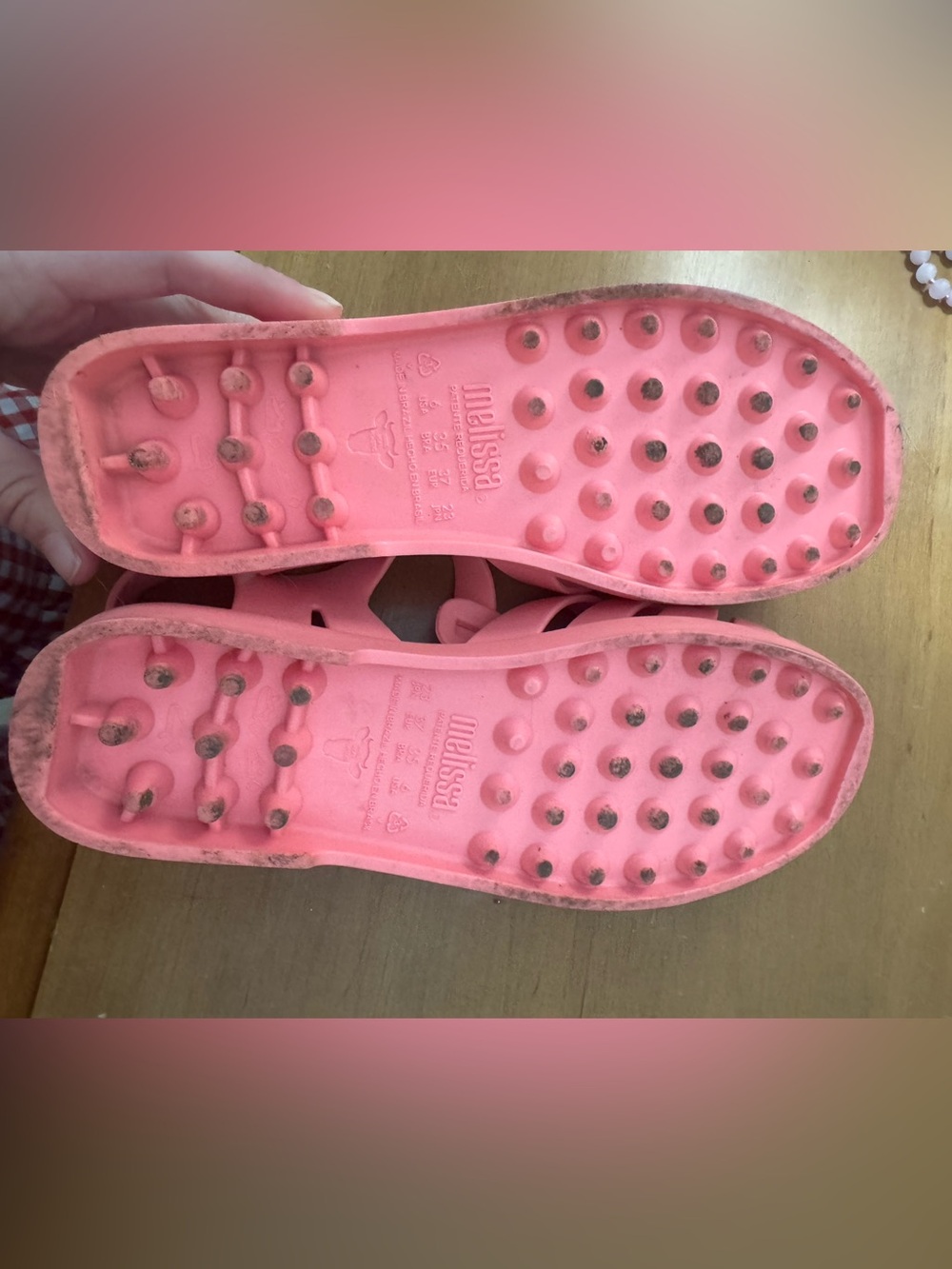 Y2K Pink Jelly Sandal-Melissa Brand Possession Fisherman Shoes - Picture 4 of 7